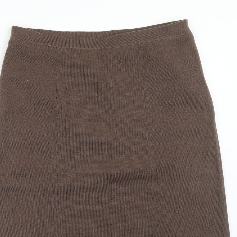 Country Casuals Womens Brown Wool A-Line Skirt Size S