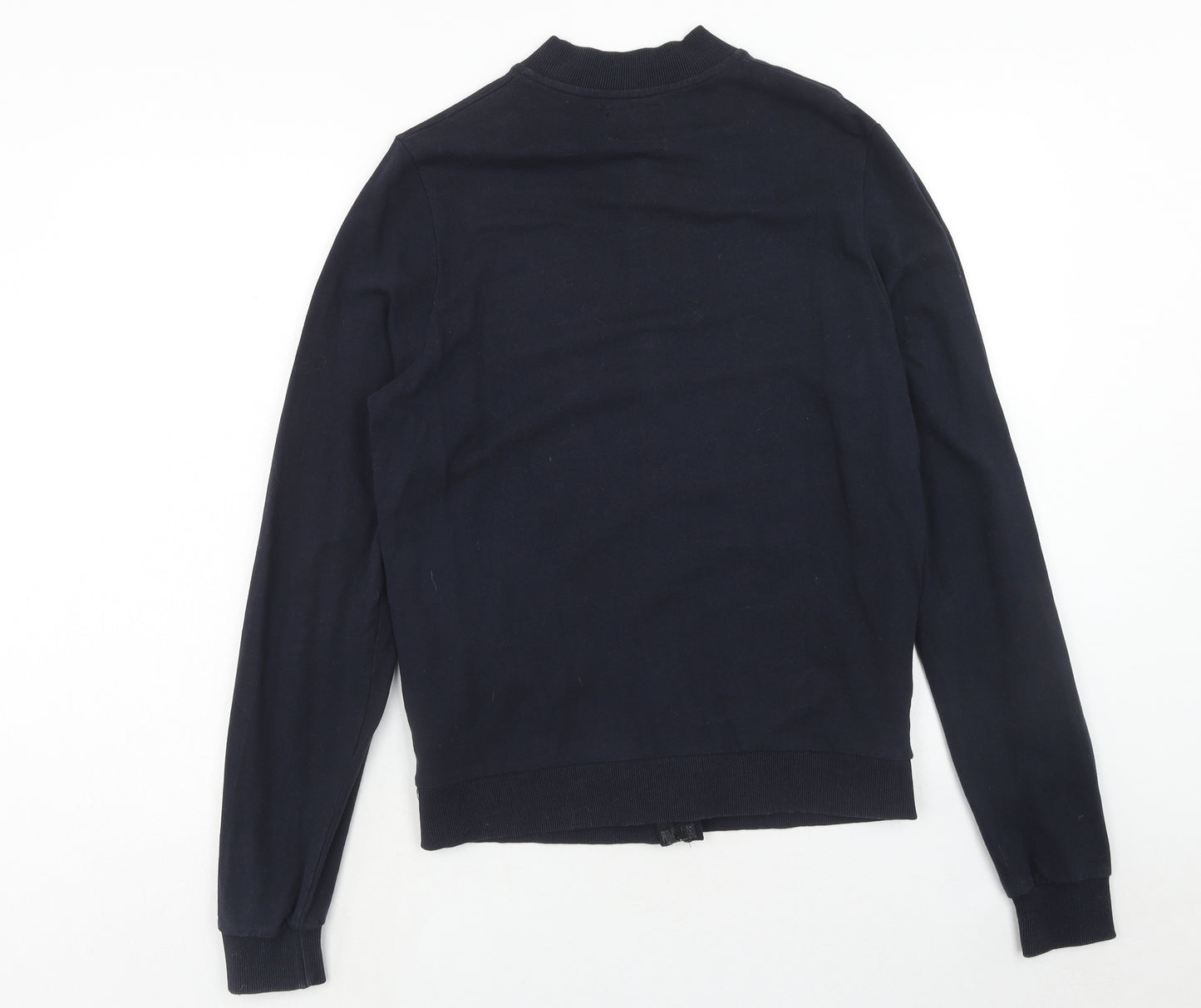 Hack Mens Blue Cotton Full Zip Sweatshirt Size M