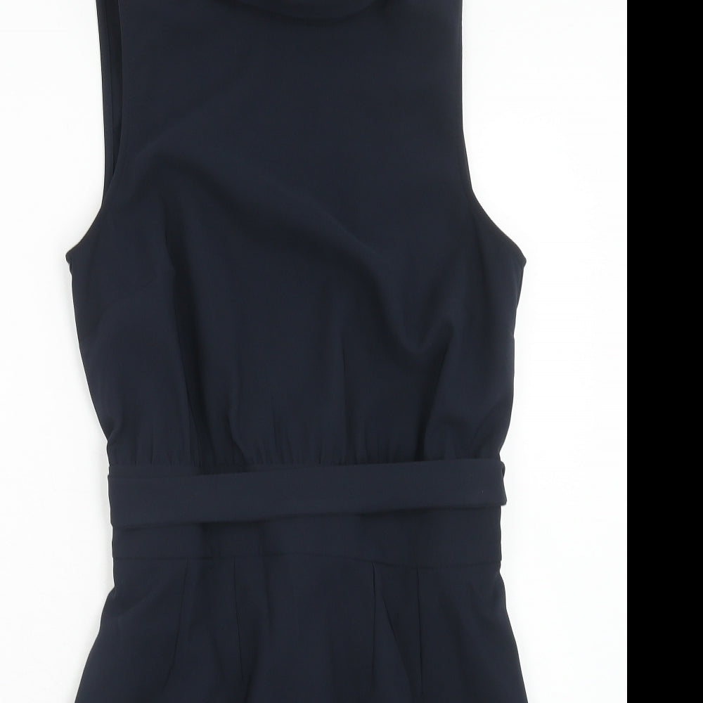 Very Womens Blue Polyester A-Line Size 10 Collared Button