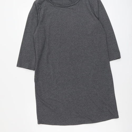 George Womens Grey Polyester A-Line Size 14 Round Neck Pullover