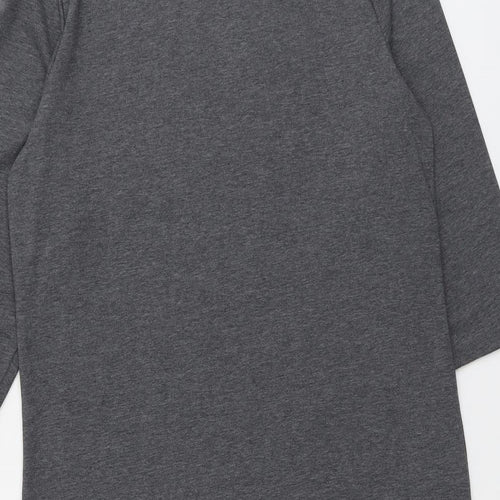George Womens Grey Polyester A-Line Size 14 Round Neck Pullover