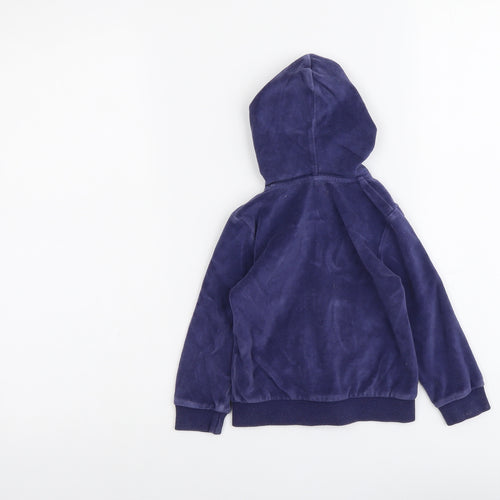 United Colors of Benetton Boys Blue Polyester Full Zip Hoodie Size 2 Years Zip