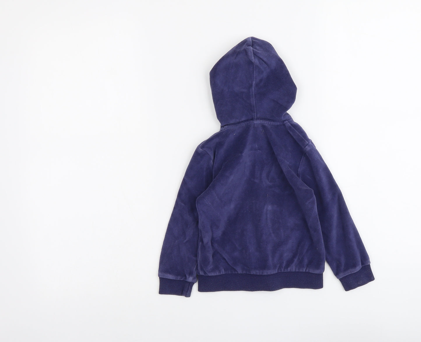 United Colors of Benetton Boys Blue Polyester Full Zip Hoodie Size 2 Years Zip