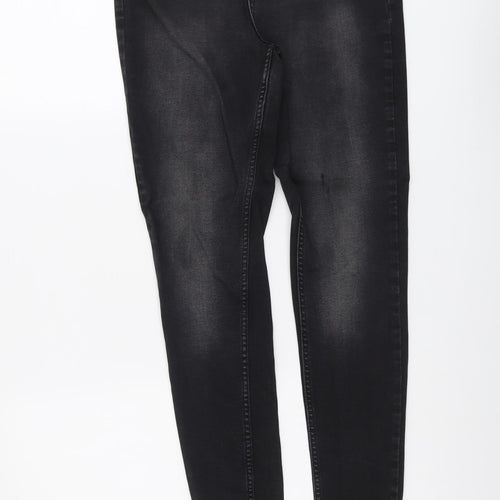 George Womens Black Cotton Skinny Jeans Size 12 L28 in Regular Button