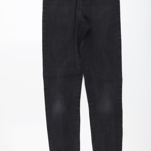 Denim & Co. Womens Black Cotton Jegging Jeans Size 8 L31 in Regular Button