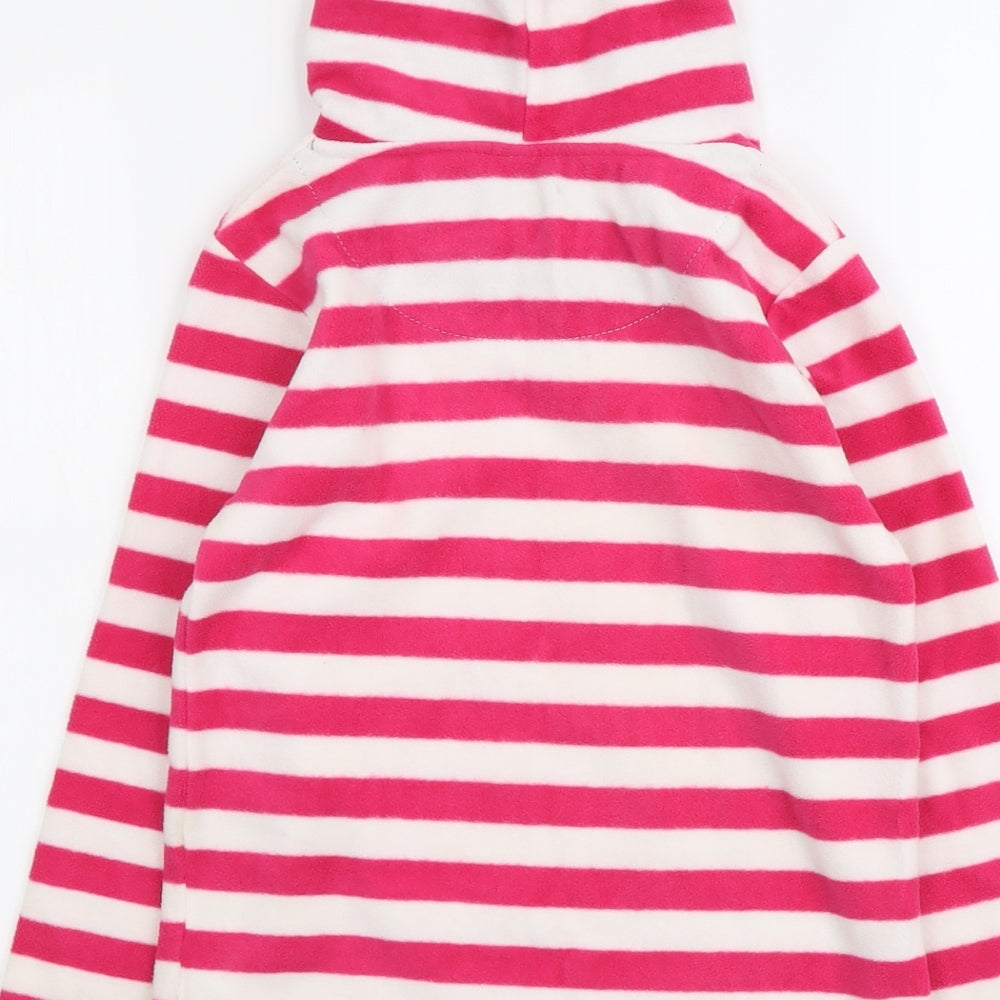 TU Girls Pink Striped Polyester Pullover Hoodie Size 9 Years Pullover
