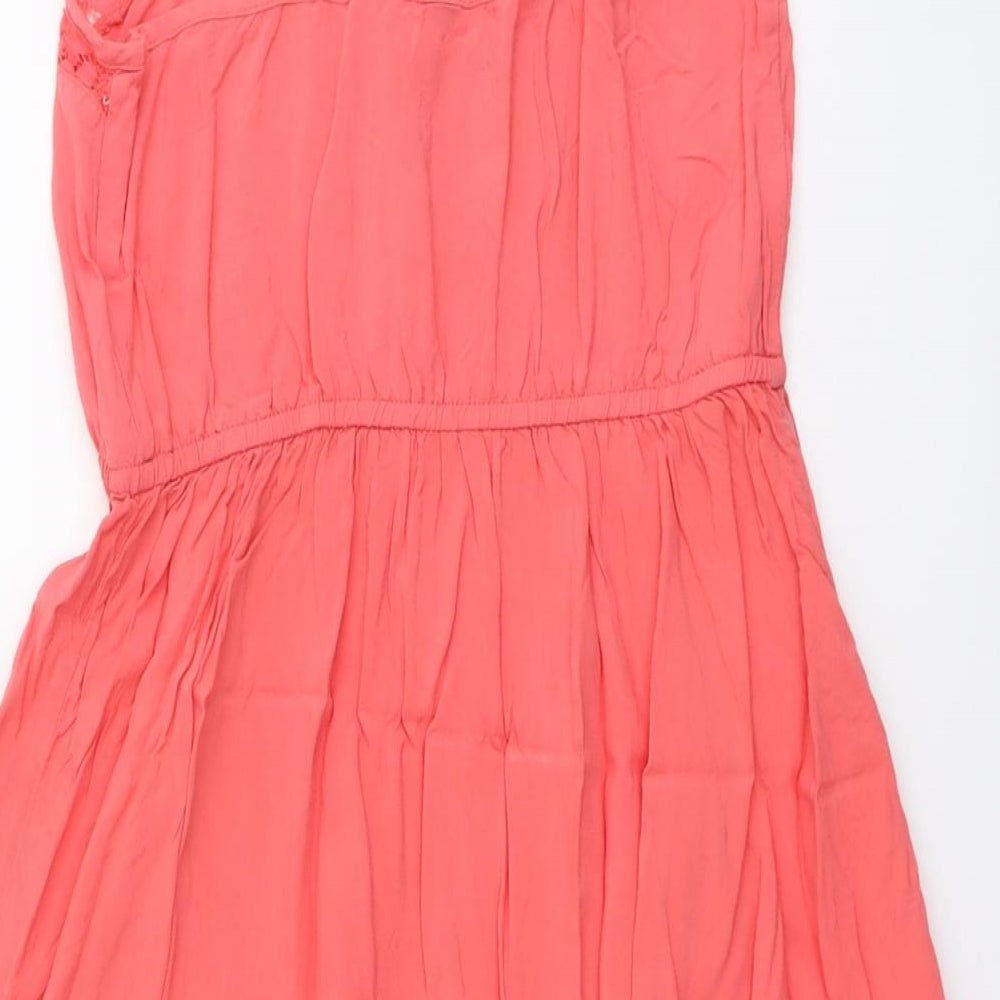 H&M Womens Pink Viscose A-Line Size 14 Round Neck Pullover