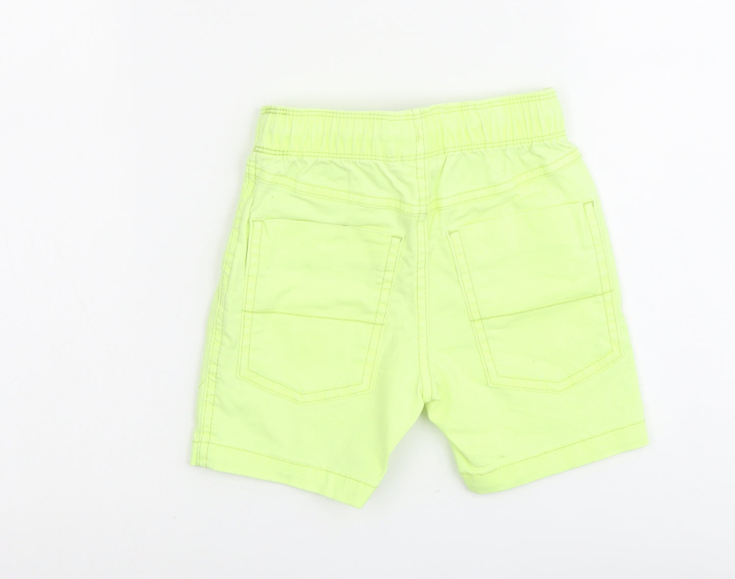 NEXT Boys Green Cotton Bermuda Shorts Size 5 Years Regular Drawstring