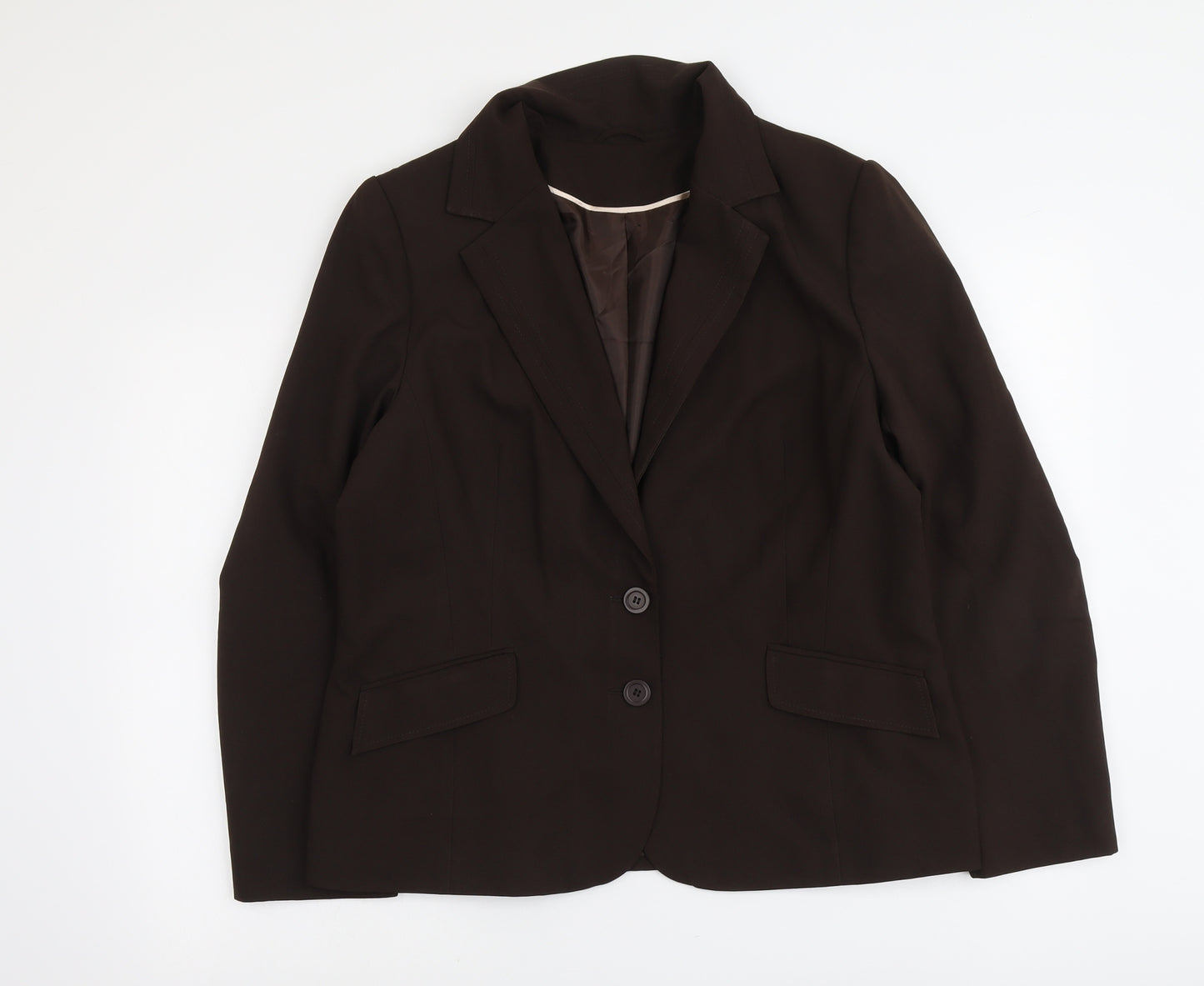 Dorothy Perkins Womens Brown Polyester Jacket Blazer Size 18