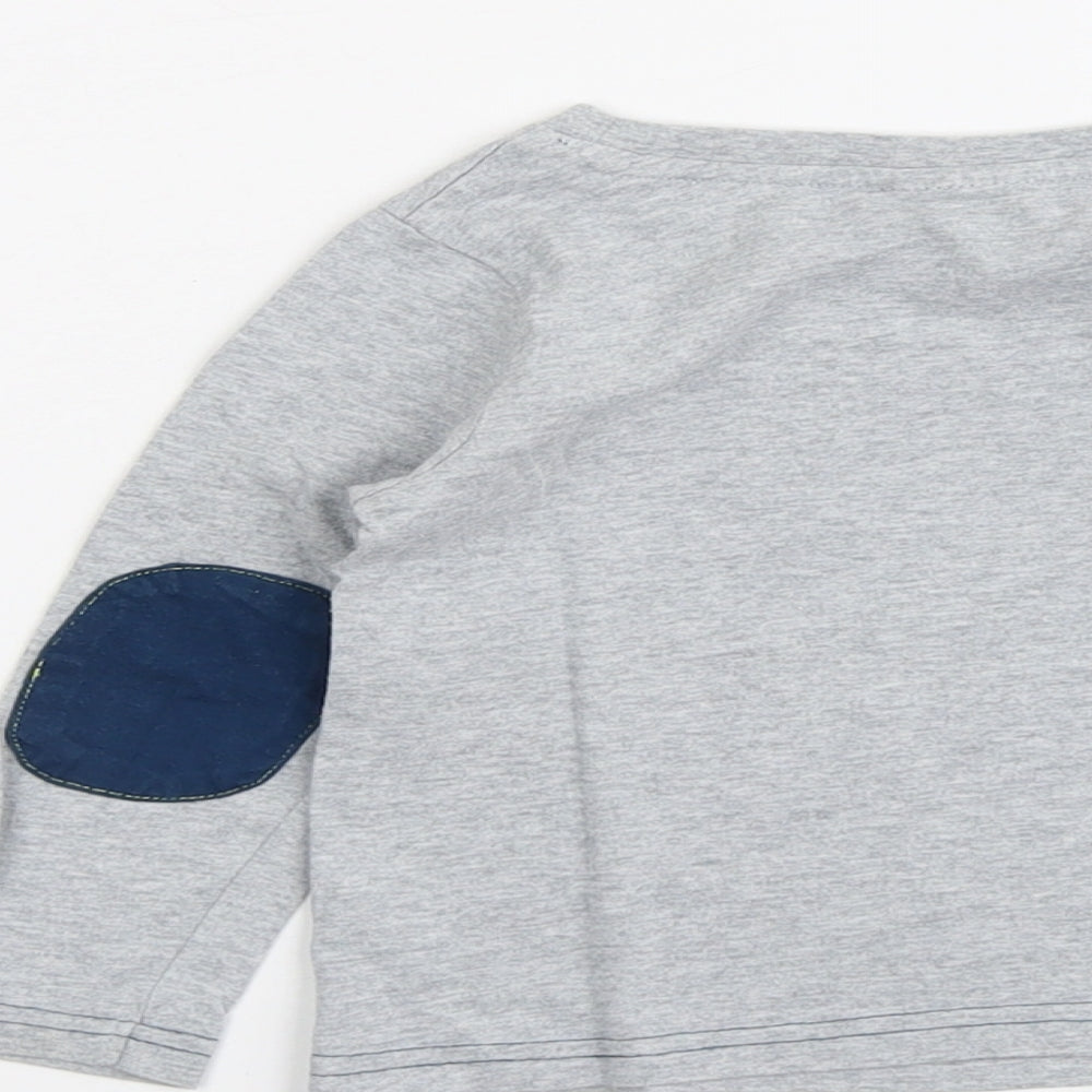 Mini Club Boys Grey Cotton Pullover T-Shirt Size 2 Years Round Neck Pullover - Peppa Pig