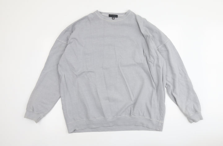 Missguided Womens Grey Cotton Pullover Sweatshirt Size 12 Pullover