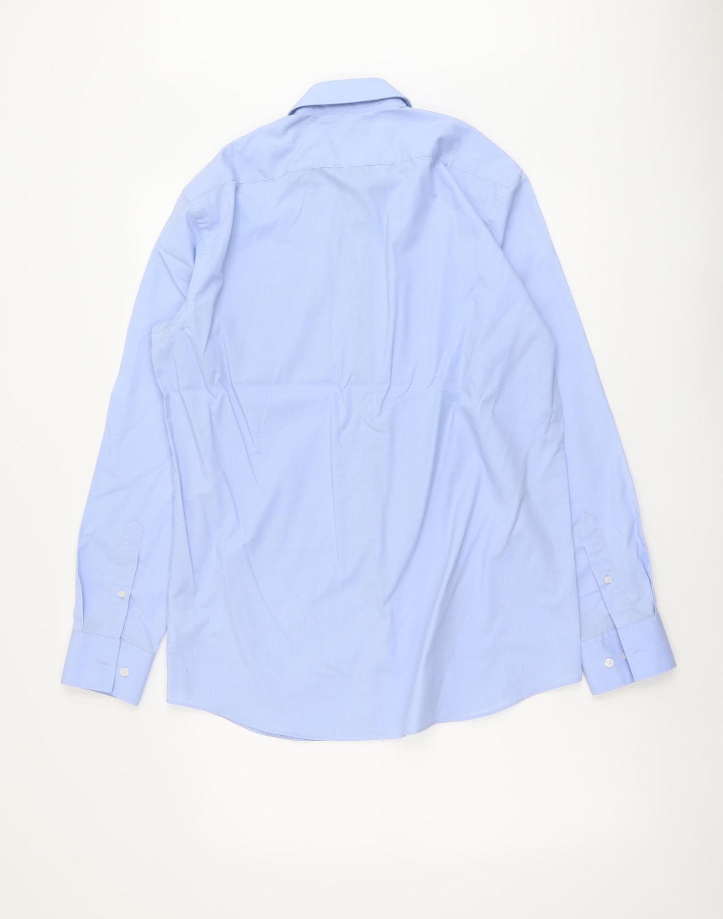 Taylor & Wright Mens Blue Polyester Dress Shirt Size 15.5 Collared Button