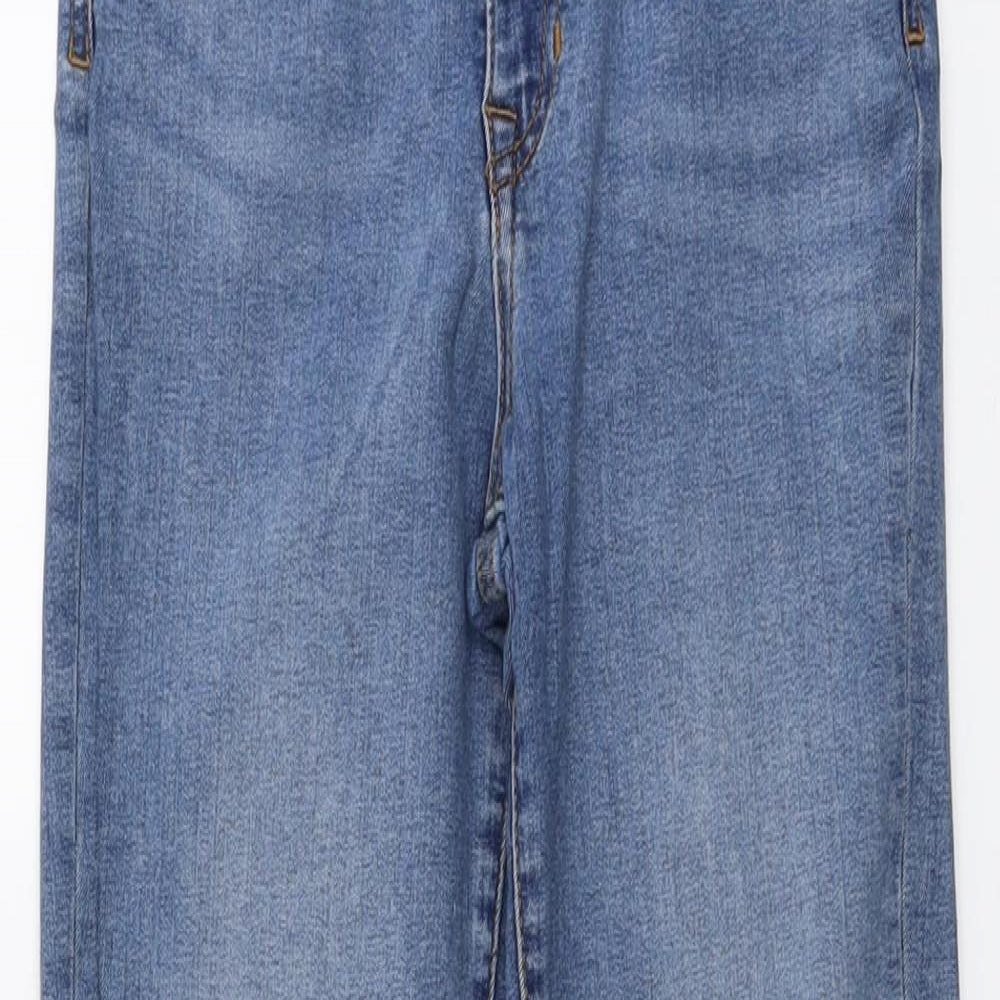 Marks and Spencer Womens Blue Cotton Skinny Jeans Size 8 L27 in Regular Button