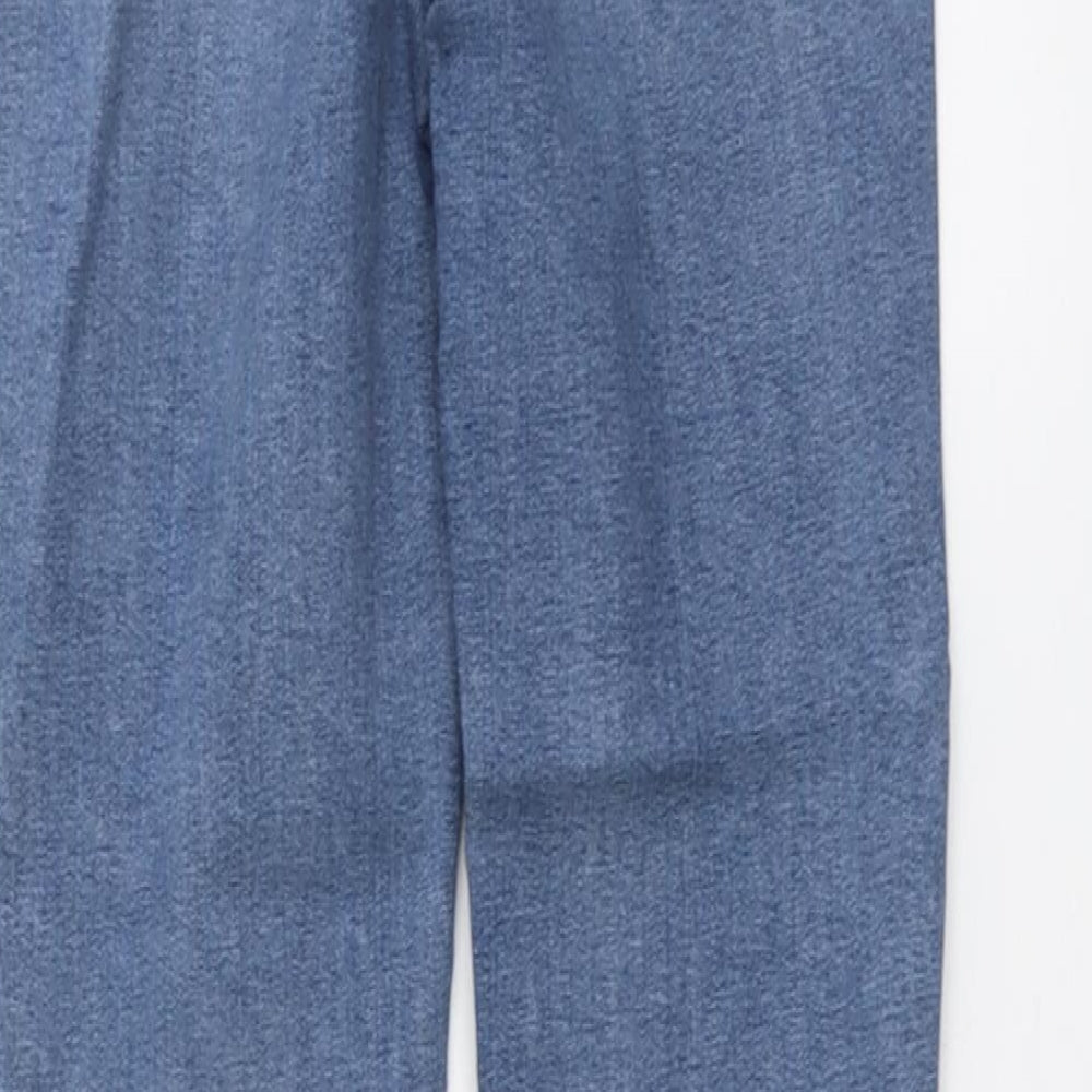 Marks and Spencer Womens Blue Cotton Skinny Jeans Size 8 L27 in Regular Button