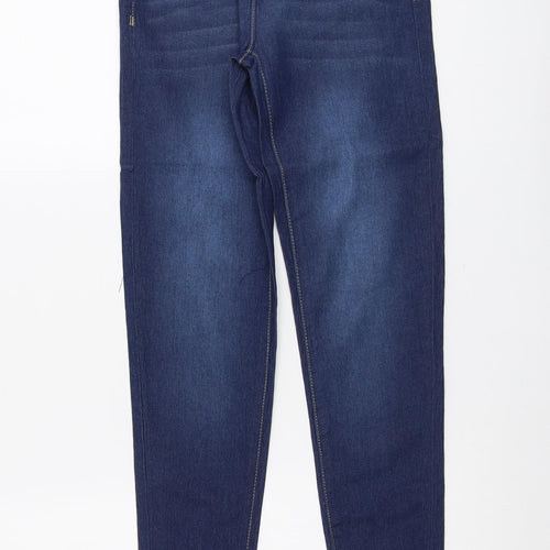 Denim & Co. Womens Blue Cotton Skinny Jeans Size 6 L29 in Regular Button