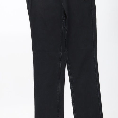 Coco Drillo Girls Black Cotton Straight Jeans Size 11-12 Years Regular Button