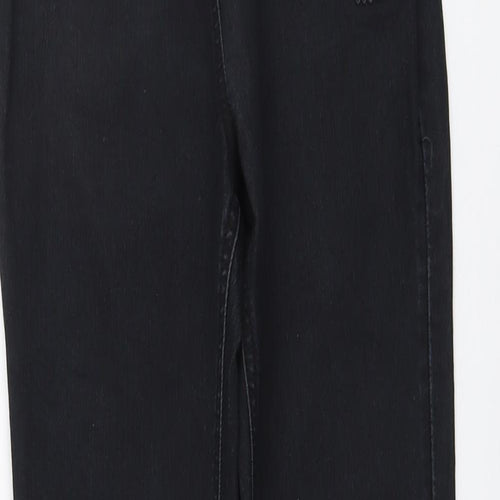 Coco Drillo Girls Black Cotton Straight Jeans Size 11-12 Years Regular Button