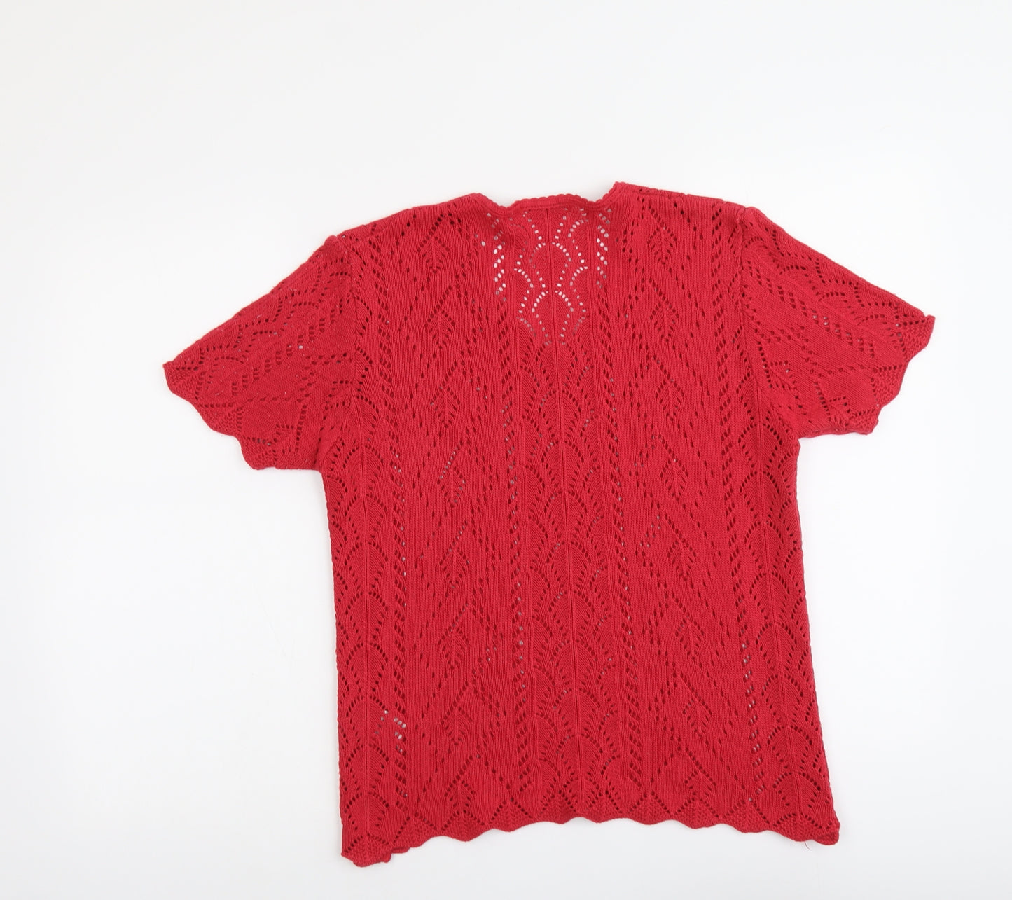 Berkertex Womens Pink V-Neck Acrylic Pullover Jumper Size 14