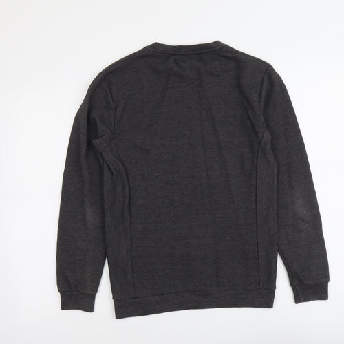 Zara Mens Grey Polyester Pullover Sweatshirt Size S