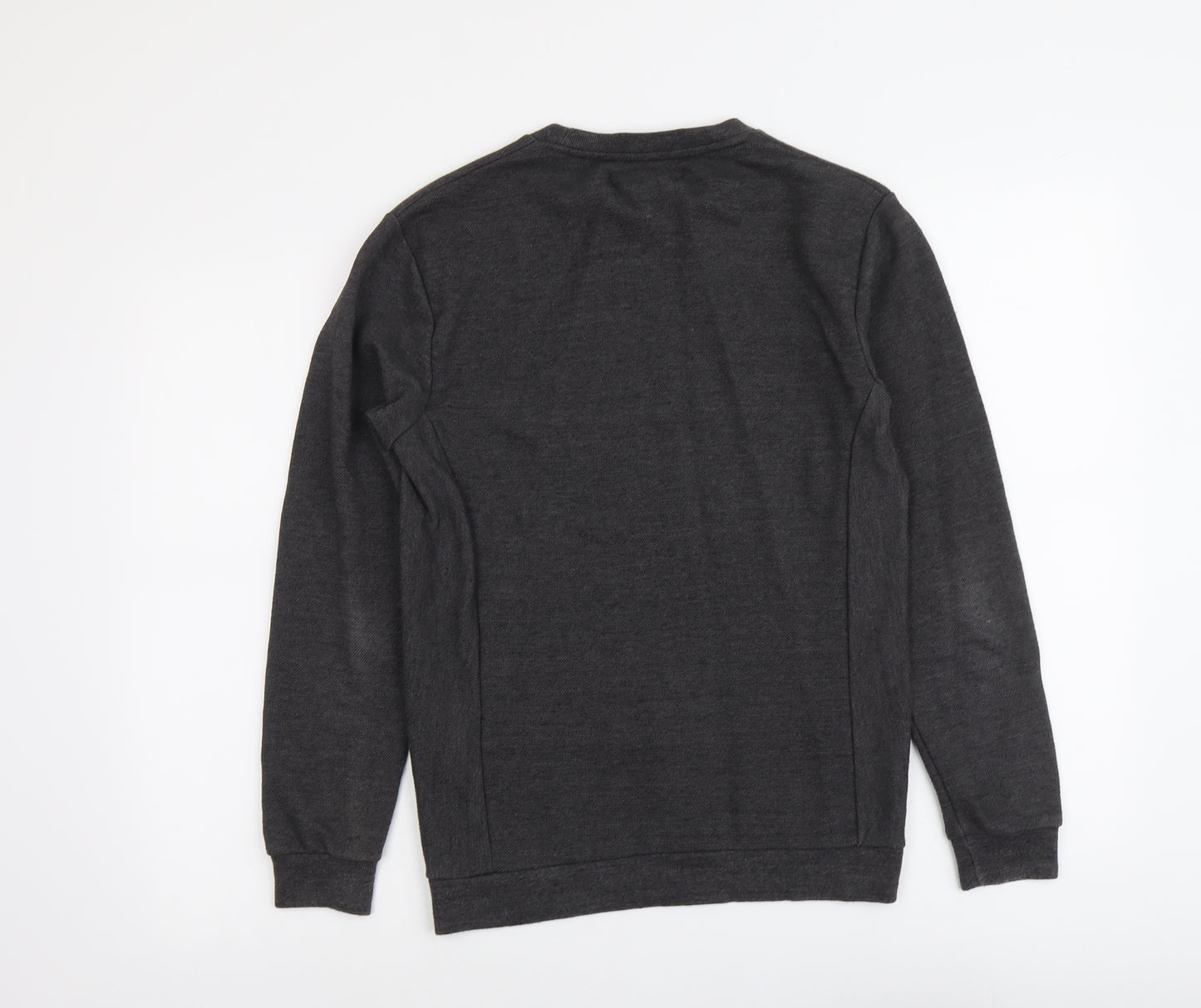 Zara Mens Grey Polyester Pullover Sweatshirt Size S