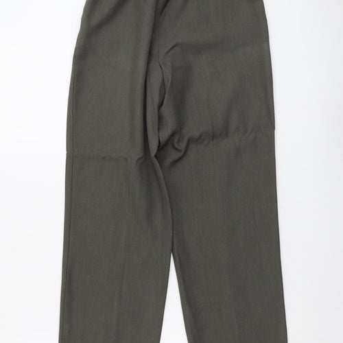Marks and Spencer Womens Green Polyester Trousers Size 8 L26 in Regular