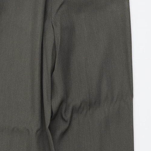 Marks and Spencer Womens Green Polyester Trousers Size 8 L26 in Regular
