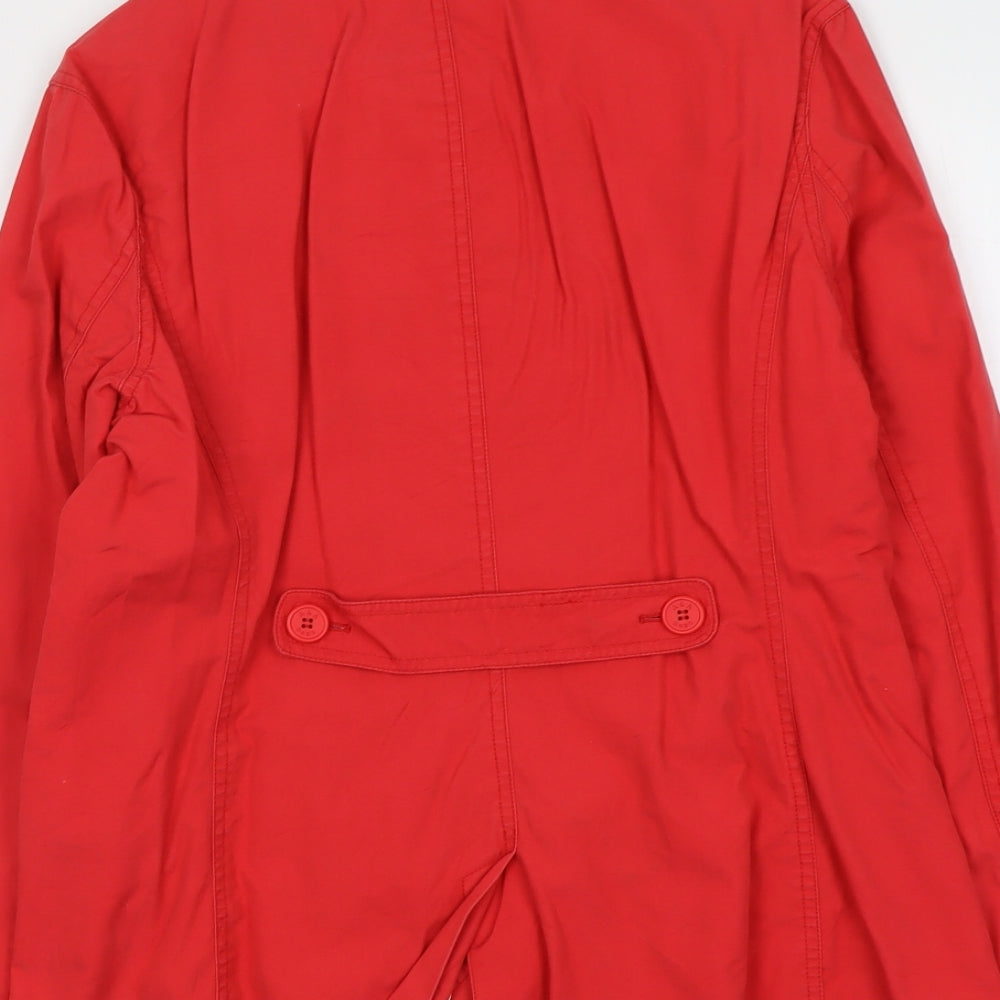 Debenhams Womens Red Jacket Size 16 Button