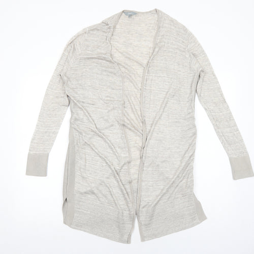 NEXT Womens Beige V-Neck Acrylic Cardigan Jumper Size 12