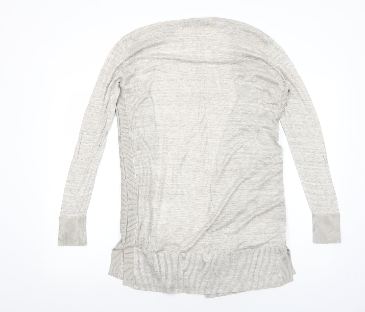 NEXT Womens Beige V-Neck Acrylic Cardigan Jumper Size 12