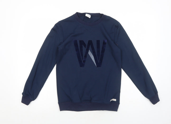The New Boys Blue Viscose Pullover Sweatshirt Size 11-12 Years Pullover