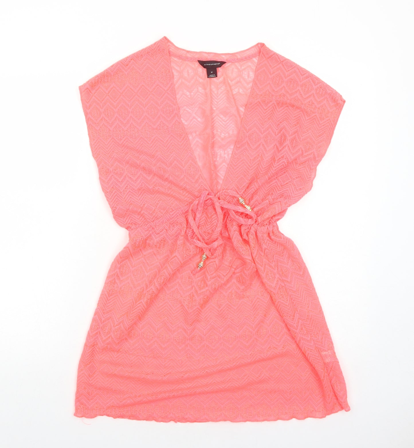 Atmosphere Womens Pink Geometric Polyester Cover Up Size M