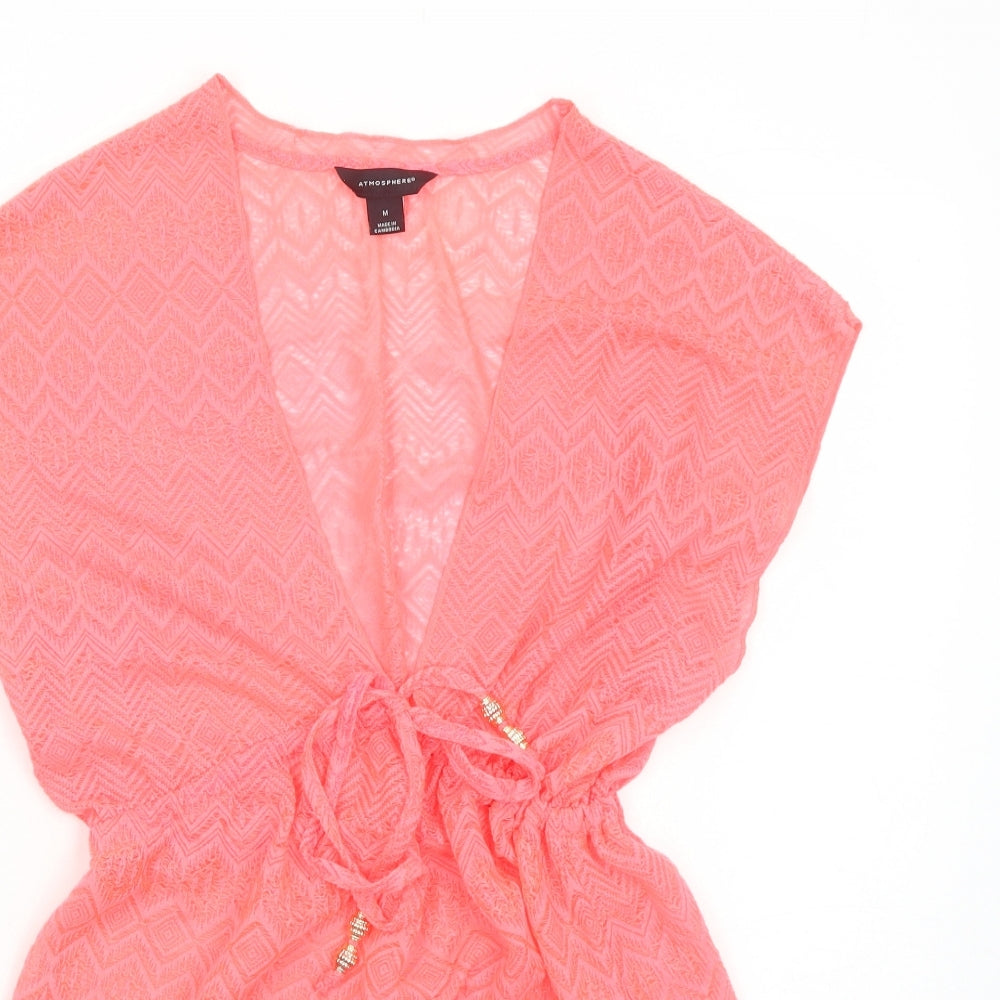 Atmosphere Womens Pink Geometric Polyester Cover Up Size M
