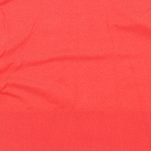 Betty Barclay Womens Red V-Neck Rayon Cardigan Jumper Size 14