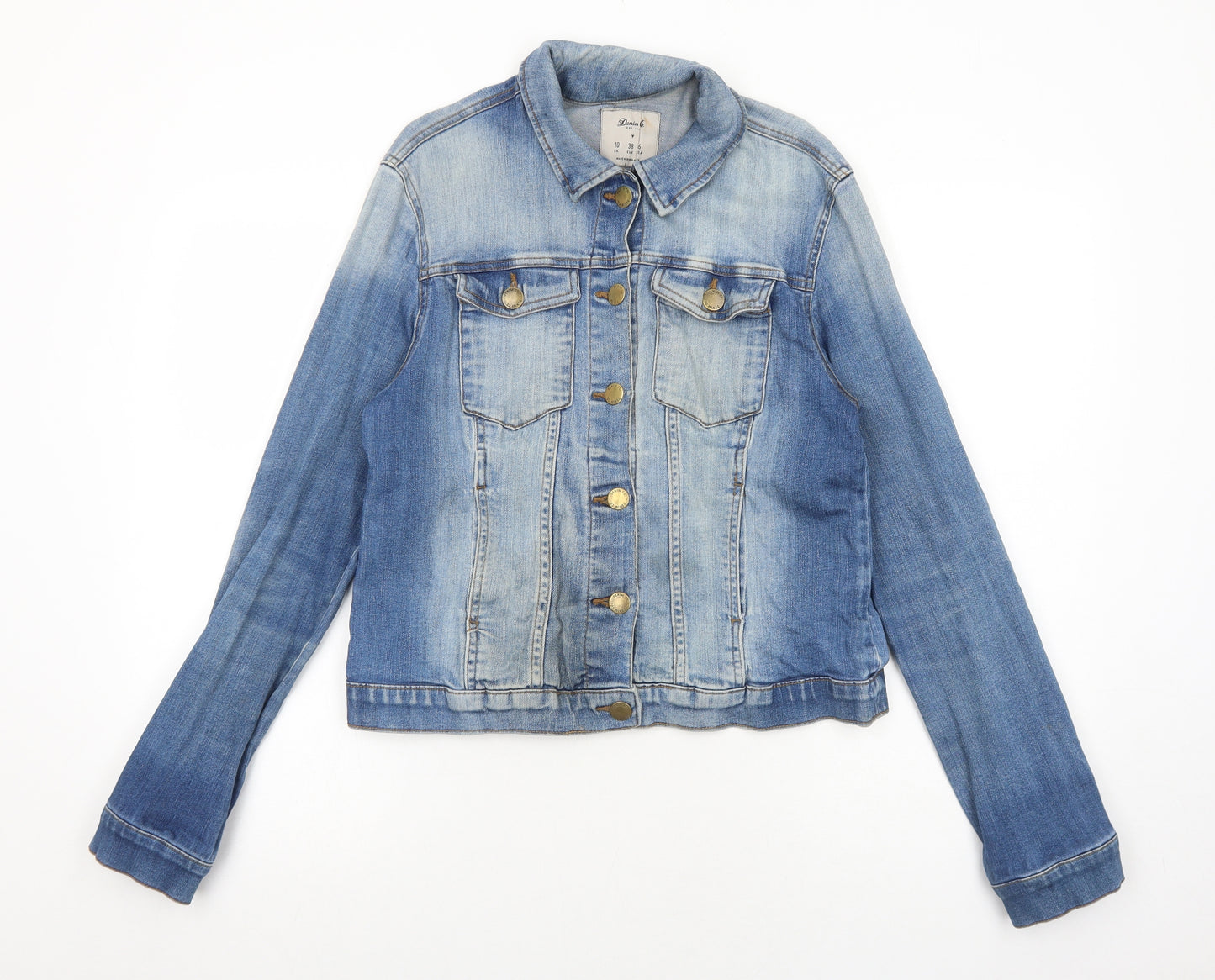 Primark Womens Blue Jacket Size 10 Button