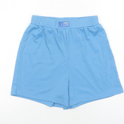 SheIn Womens Blue Nylon Sweat Shorts Size S Regular Pull On