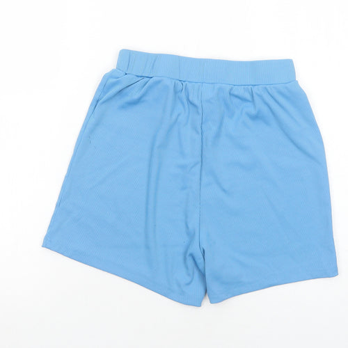 SheIn Womens Blue Nylon Sweat Shorts Size S Regular Pull On