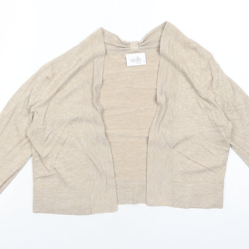 Wallis Womens Beige V-Neck Viscose Cardigan Jumper Size S