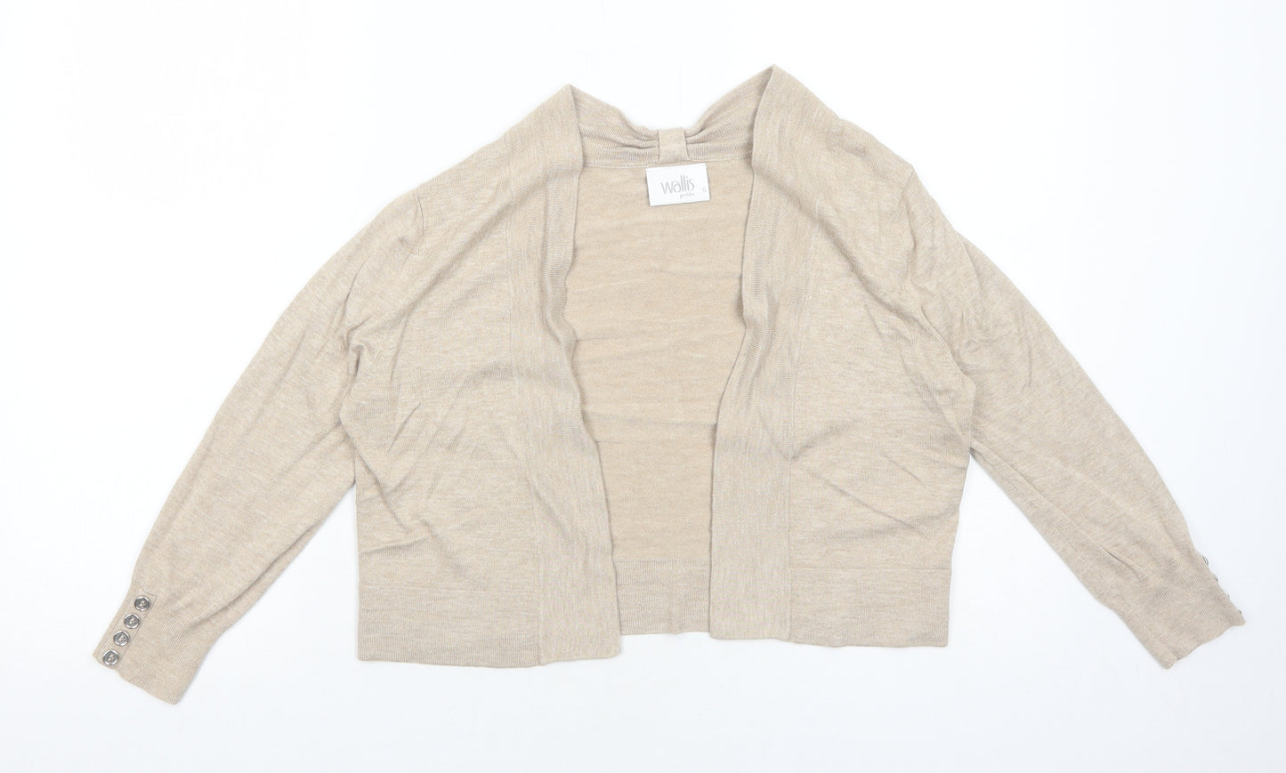 Wallis Womens Beige V-Neck Viscose Cardigan Jumper Size S