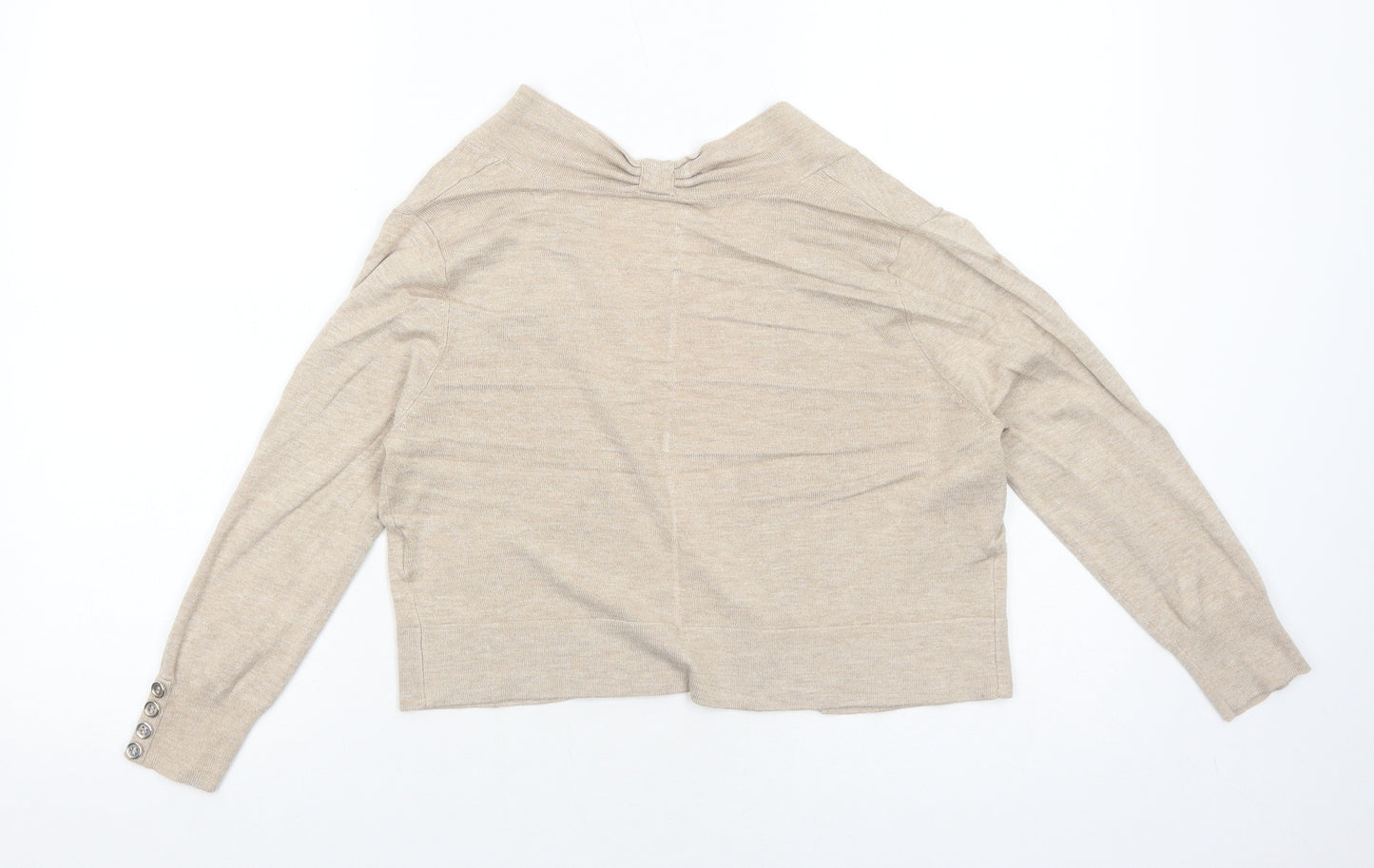 Wallis Womens Beige V-Neck Viscose Cardigan Jumper Size S