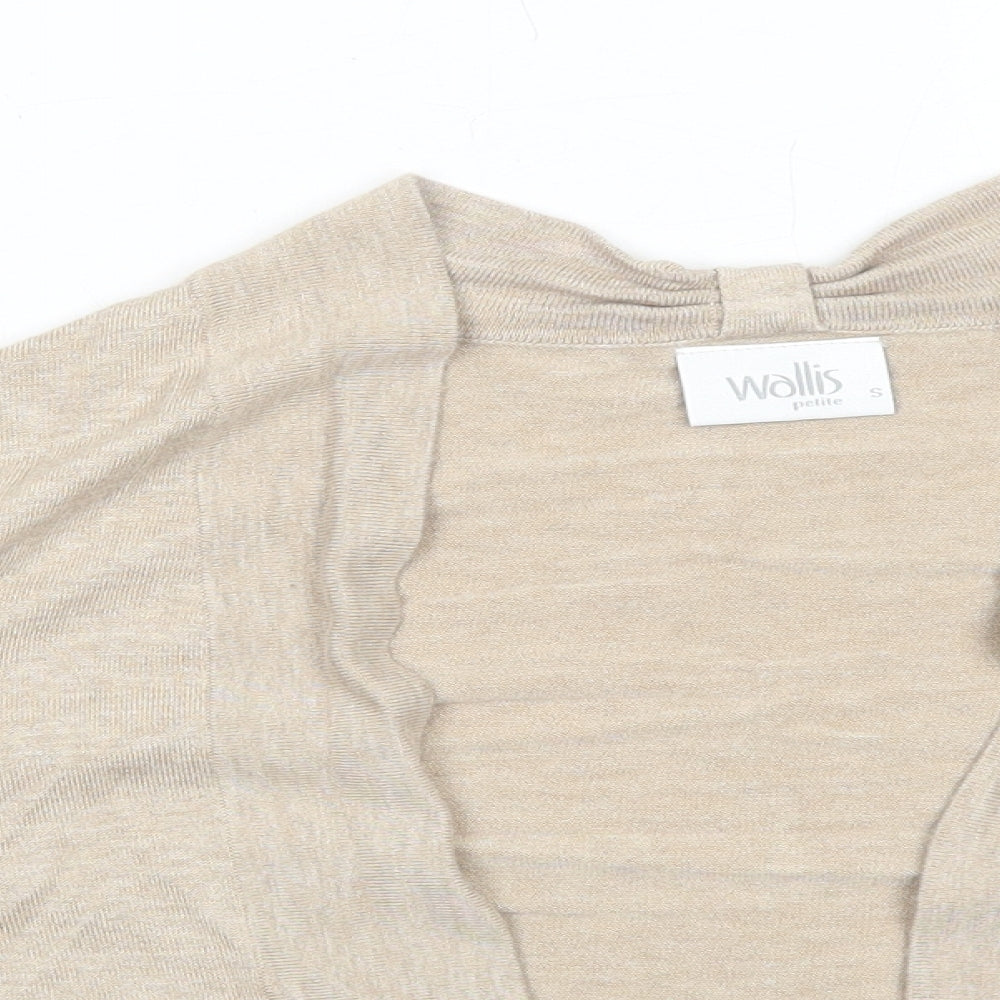 Wallis Womens Beige V-Neck Viscose Cardigan Jumper Size S