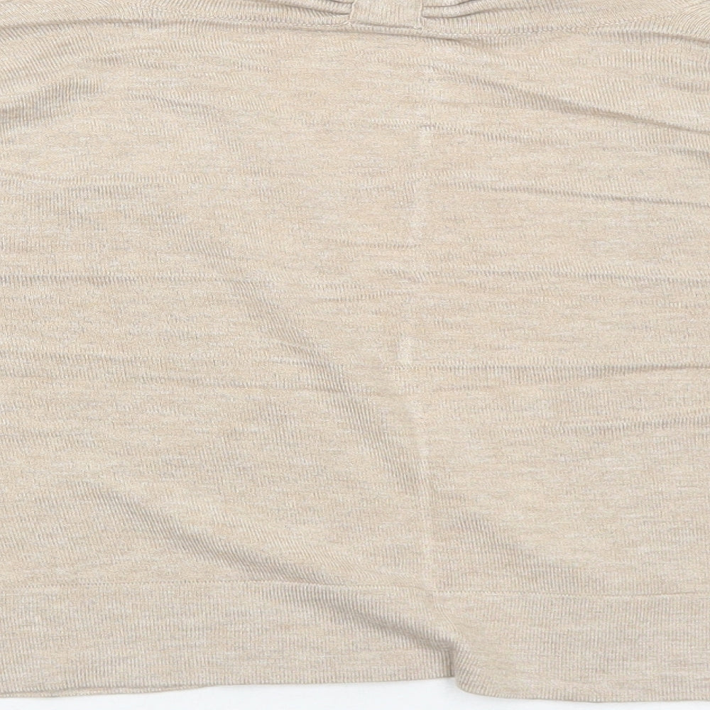 Wallis Womens Beige V-Neck Viscose Cardigan Jumper Size S