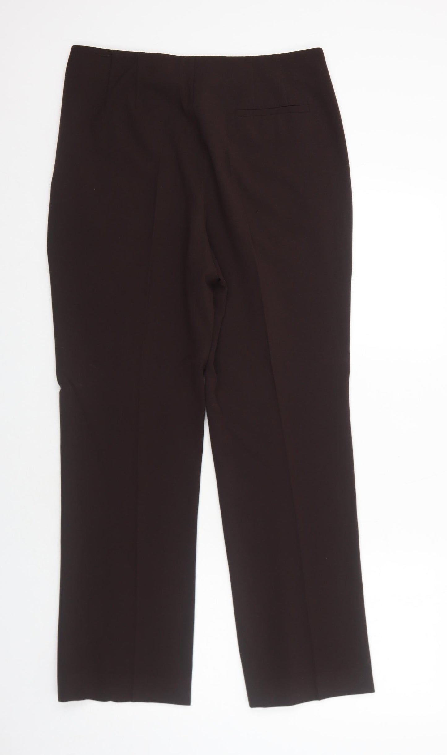 Lakeland Womens Brown Polyester Trousers Size 12 Regular Zip