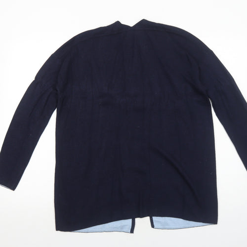 Marks and Spencer Womens Blue V-Neck Polyamide Cardigan Jumper Size 10