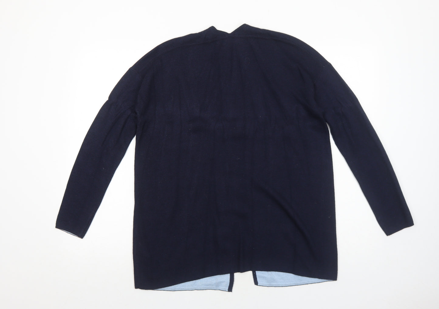 Marks and Spencer Womens Blue V-Neck Polyamide Cardigan Jumper Size 10