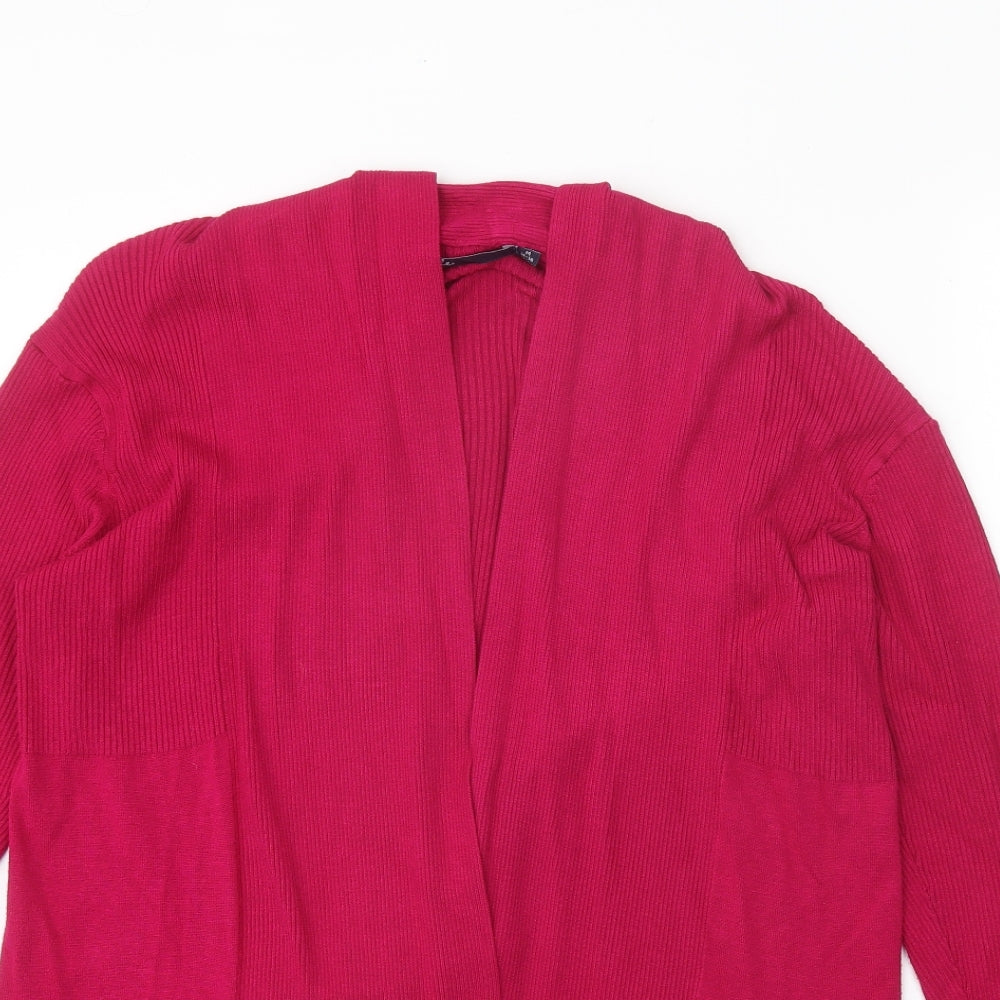 EWM Womens Pink Collared Viscose Cardigan Jumper Size 14