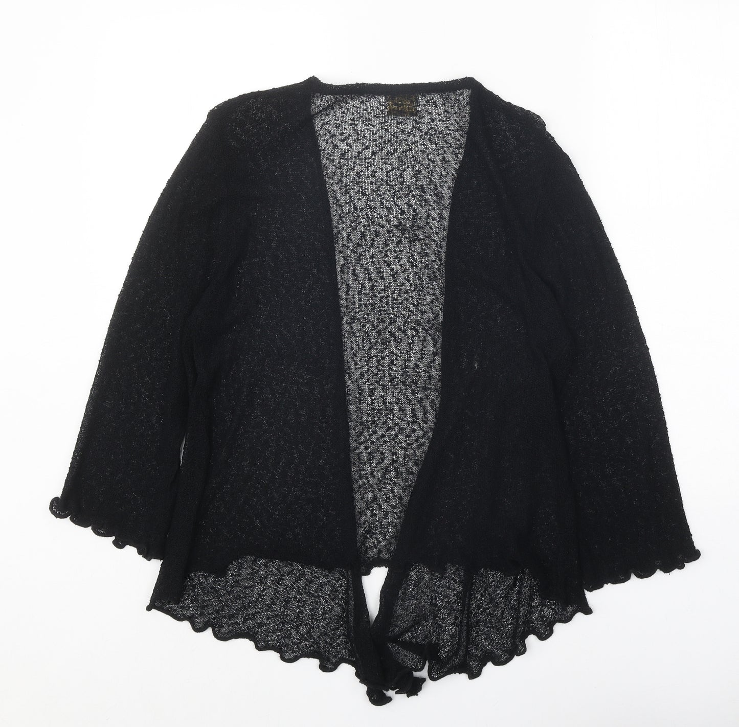 Roman Originals Womens Black V-Neck Acrylic Cardigan Jumper Size M
