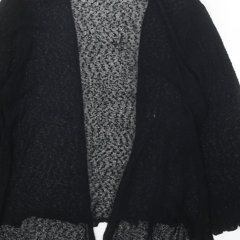 Roman Originals Womens Black V-Neck Acrylic Cardigan Jumper Size M