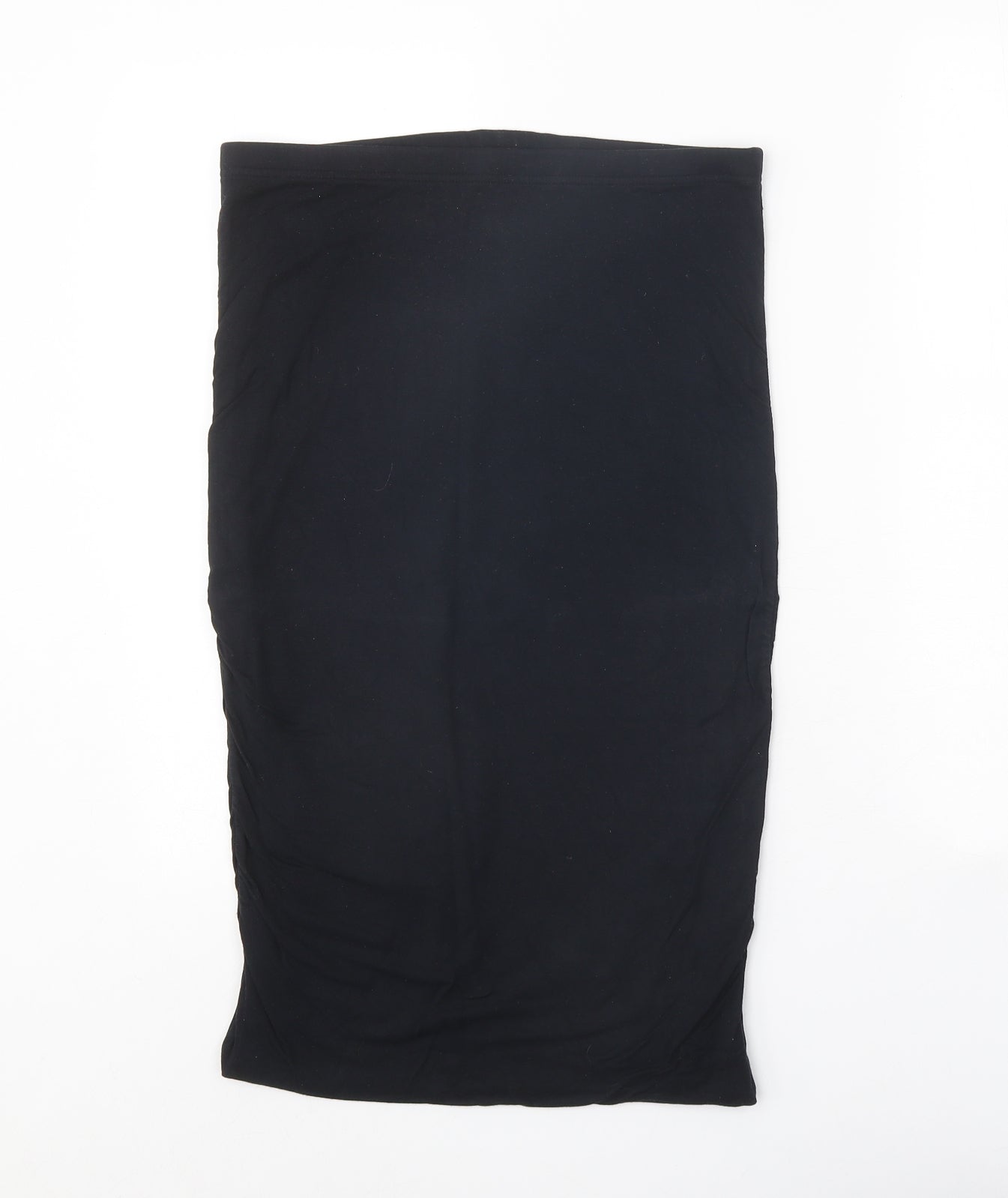 Topshop Womens Black Polyester Straight & Pencil Skirt Size 12