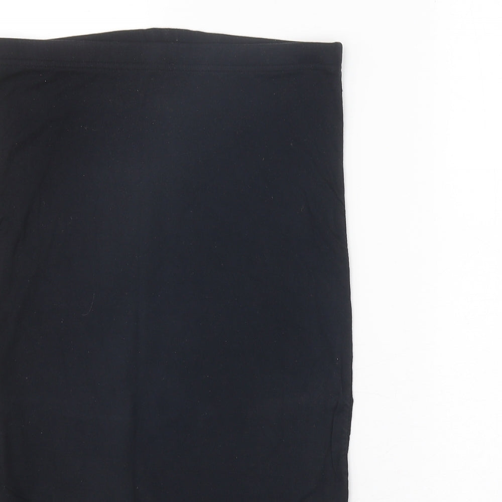 Topshop Womens Black Polyester Straight & Pencil Skirt Size 12