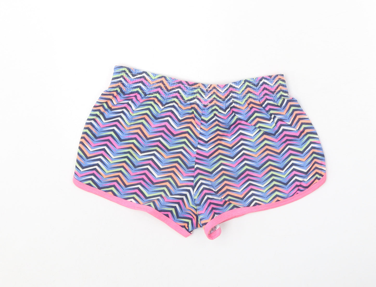 Peacocks Girls Pink Geometric Cotton Sweat Shorts Size 9 Years Regular